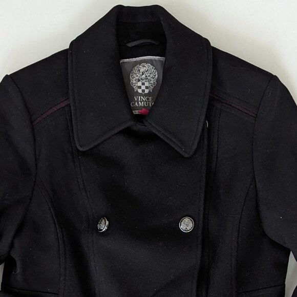 Vince Camuto Wool Blend Coat, Black, Women's Large - Picture 2 of 6
